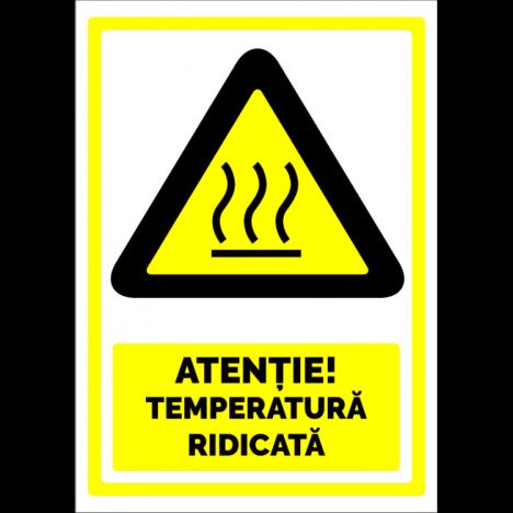 semn pentru temperatura ridicata