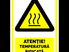 semn pentru temperatura ridicata